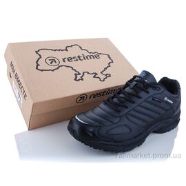 Кросівки чоловічі модні Весна/осінь PGB23128 black (6 пар р.46-49) "Restime" недорого оптом від прямого постачальника