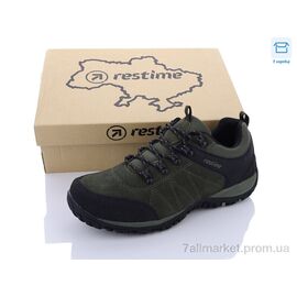 Кросівки чоловічі модні Весна/осінь PMB23603 khaki-black (8 пар р.41-45) "Restime" недорого оптом від прямого постачальника