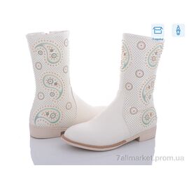 Чоботи дитячі красиві Весна/осінь H789 beige (6 пар р.33-38) "Style-baby-Clibee" недорого оптом від прямого постачальника