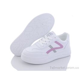 Кросівки жіночі модні Весна/осінь 568 white-pink (7 пар р.35-40) "КалориЯ" недорого оптом від прямого постачальника