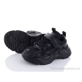 Кросівки дитячі модні Весна/осінь LQ26118 black (8 пар р.26-31) "КалориЯ" недорого оптом від прямого постачальника