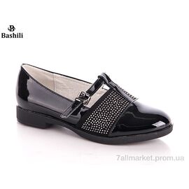 Фотография Туфли детские удобные Весна/осень 5066-3 black SMALL (8 пар р.31-36) "Башили" недорого оптом от прямого поставщика