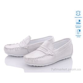 Мокасини дитячі демісезонні Весна/осінь MS2630 срібний (26-30) (5 пар р.26-30) "КалориЯ" недорого оптом від прямого постачальника
