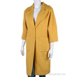 Пальто жіноче Весна/осінь QK4 yellow (4 шт. р.сітка36-42) "Gelsomino" недорого оптом від прямого постачальника