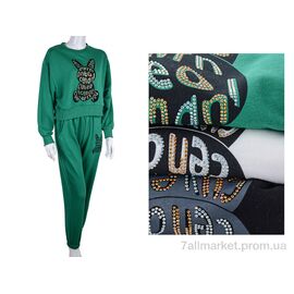 Спортивний костюм жіночий Весна/осінь 17-34002 mix (3 шт. р.сіткаS-L) "Red Hat" недорого оптом від прямого постачальника