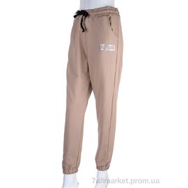 Спортивні штани жіночі Весна/осінь 17-8003-1 beige Батал (4 шт. р.сіткаL-2XL) "Red Hat" недорого оптом від прямого постачальника