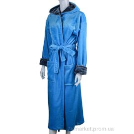 Фотография Халат женский Весна/осень 100011 l.blue (4 шт. р.сетка S-XL) "Ledi-Sharm" недорого оптом от прямого поставщика