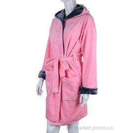 Халат жіночий Весна/осінь 100010 l.pink (4 шт. р.сіткаS-XL) "Ledi-Sharm" недорого оптом від прямого постачальника