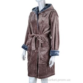 Халат жіночий Весна/осінь 100010 brown (4 шт. р.сіткаS-XL) "Ledi-Sharm" недорого оптом від прямого постачальника