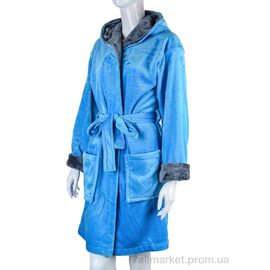 Халат жіночий Весна/осінь 100010 blue (4 шт. р.сіткаS-XL) "Ledi-Sharm" недорого оптом від прямого постачальника