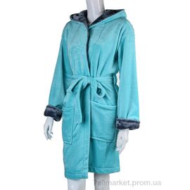 Халат жіночий Весна/осінь 100010 l.blue (4 шт. р.сіткаS-XL) "Ledi-Sharm" недорого оптом від прямого постачальника