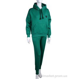 Спортивний костюм жіночий Весна/осінь 3007 green (4 шт. р.сіткаS-XL) "Ledi-Sharm" недорого оптом від прямого постачальника