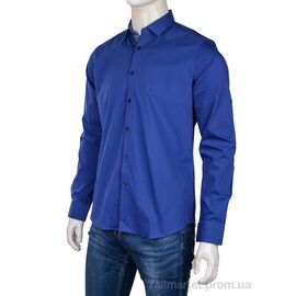 Чоловіча сорочка Весна/осінь SDK7368 navy (24 шт. р.сіткаS-3XL) "Enrico" недорого оптом від прямого постачальника