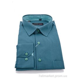Чоловіча сорочка Весна/осінь 2476 green (24 шт. р.сітка39-46) "Enrico" недорого оптом від прямого постачальника