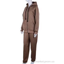 Фотография Спортивный костюм женский Весна/осень 3015 l.brown (4 шт. р.сетка XL-4XL) "Ledi-Sharm" недорого оптом от прямого поставщика
