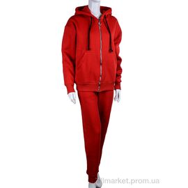 Спортивний костюм жіночий Весна/осінь 3013 red (3 шт. р.сіткаS-L) "Ledi-Sharm" недорого оптом від прямого постачальника