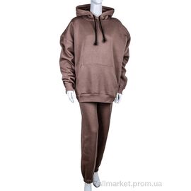 Спортивний костюм жіночий Весна/осінь 3012 brown (4 шт. р.сіткаXL-4XL) "Ledi-Sharm" недорого оптом від прямого постачальника