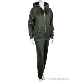 Фотография Спортивный костюм женский Весна/осень 3015 khaki (4 шт. р.сетка XL-4XL) "Ledi-Sharm" недорого оптом от прямого поставщика