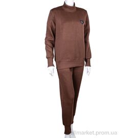 Спортивний костюм жіночий Весна/осінь 3041 d.brown (3 шт. р.сіткаS-L) "Ledi-Sharm" недорого оптом від прямого постачальника