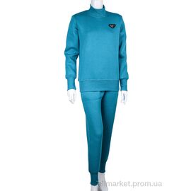 Спортивний костюм жіночий Весна/осінь 3041 l.blue (3 шт. р.сіткаS-L) "Ledi-Sharm" недорого оптом від прямого постачальника