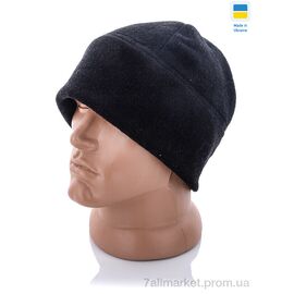 Шапка чоловіча Весна/осінь Шапка фліс чорний (5 шт. р.сіткаOne size) "VIOLA" недорого оптом від прямого постачальника