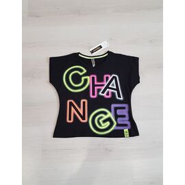 Фотография Футболка детская на девочку 8406 black р.140-164 "Gold Kids" недорого оптом от прямого поставщика