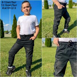 Джоггери дитячі на хлопчика 101-1 black р.3-7 "iBamBino" недорого оптом від прямого постачальника