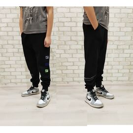 Штани дитячі спортивні на хлопчика 1132 black р.122-146 "Gold Kids" недорого оптом від прямого постачальника