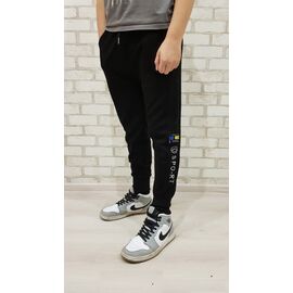 Штани дитячі спортивні на хлопчика 1136 black р.122-146 "Gold Kids" недорого оптом від прямого постачальника