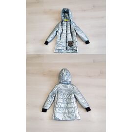 Куртка дитяча демісезонна на дівчинку 2186 silver р.116-140 "Gold Kids" недорого оптом від прямого постачальника