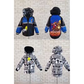 Куртка дитяча демісезонна на хлопчика 588022 blue-white р.130-160 "Gold Kids" недорого оптом від прямого постачальника