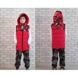 Жилетка дитяча на хлопчика 819 red р.130-180 "Gold Kids" недорого оптом від прямого постачальника
