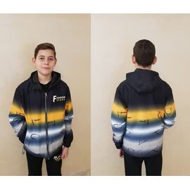 Вітровка дитяча на хлопчика 902028 black-yellow р.120-160 "Gold Kids" недорого оптом від прямого постачальника