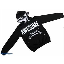 Худи дитячий на хлопчика 9535 black р.10-14 "Gold Kids" недорого оптом від прямого постачальника