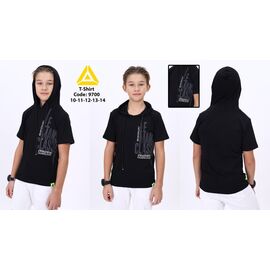 футболка дитяча на хлопчика 9700 black р.140-164 "Gold Kids" недорого оптом від прямого постачальника