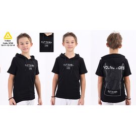 футболка дитяча на хлопчика 9709 black р.140-164 "Gold Kids" недорого оптом від прямого постачальника