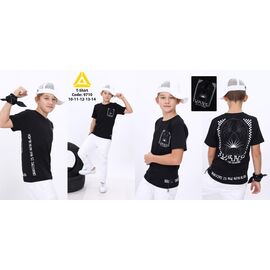футболка дитяча на хлопчика 9710 black р.140-164 "Gold Kids" недорого оптом від прямого постачальника