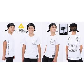 футболка дитяча на хлопчика 9710 white р.140-164 "Gold Kids" недорого оптом від прямого постачальника