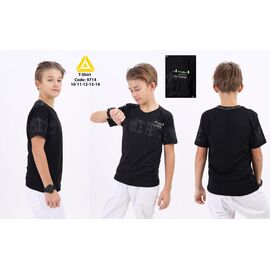 футболка дитяча на хлопчика 9714 black р.140-164 "Gold Kids" недорого оптом від прямого постачальника