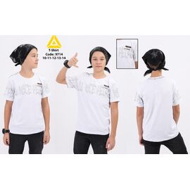 футболка дитяча на хлопчика 9714 white р.140-164 "Gold Kids" недорого оптом від прямого постачальника
