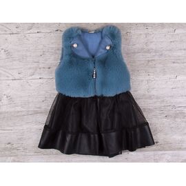 Плаття дитяче на дівчинку 1811 blue р.100-140 "Gold Kids" недорого оптом від прямого постачальника