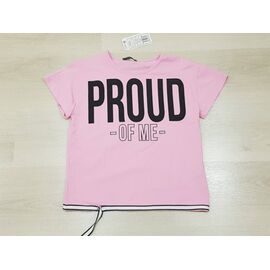 футболка дитяча на дівчинку 31439 pink р.122-152 "Gold Kids" недорого оптом від прямого постачальника