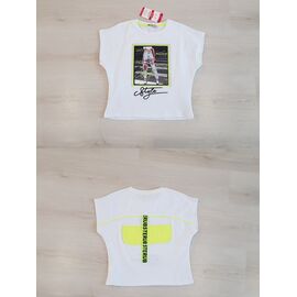 Фотография Футболка детская на девочку 9435 white р.9-14 "Gold Kids" недорого оптом от прямого поставщика