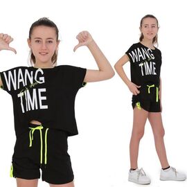 Костюм дитячий на дівчинку 9489 neon green р.140-164 "Gold Kids" недорого оптом від прямого постачальника