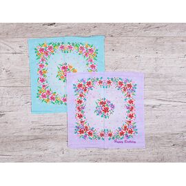 Носова хустка жіноча S012-9 mix р.30*30 "Shawls" недорого оптом від прямого постачальника