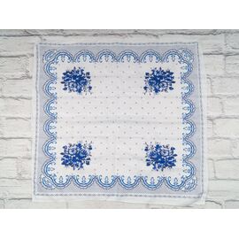 Фотография Платок женский P146 white-blue р.60*60 "Shawls" недорого оптом от прямого поставщика