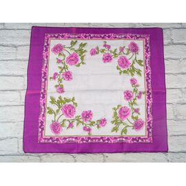 Хустка жіноча P163 purple-white р.60*60 "Shawls" недорого оптом від прямого постачальника