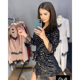 Халат жіночий Золотце black р.42-48 "GULLI" недорого оптом від прямого постачальника