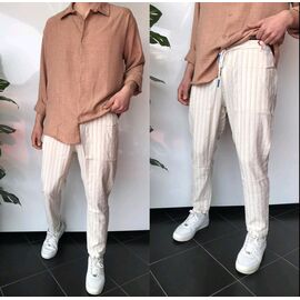 Фотография Штаны мужские летние 175 ecru20203040 р.29-36 "i8denim" недорого оптом от прямого поставщика