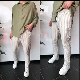 Фотография Штаны мужские летние 177 khaki 20203039 р.29-36 "i8denim" недорого оптом от прямого поставщика